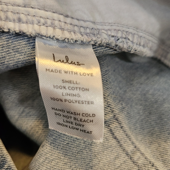 NWT Lulus High Waisted Medium Wash Button Up Denim Real Babe Mini Skirt Sz M - Picture 9 of 10